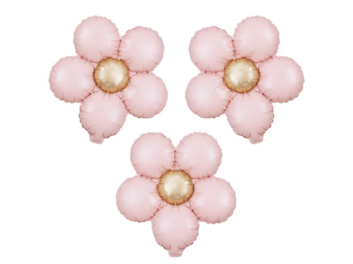 Balon foliowy Kwiat różowy - 33 cm - 3 szt.