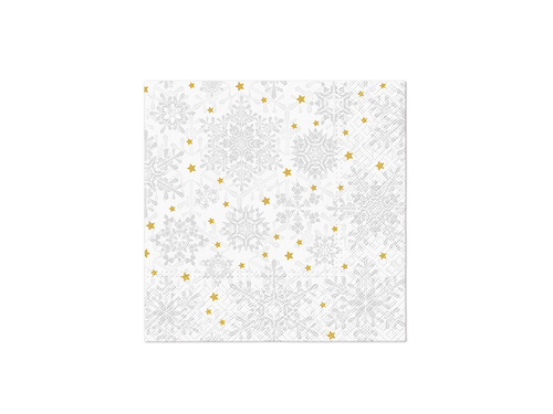 Serwetki bożonarodzeniowe Płatki śniegu - 33 cm - 20 szt.