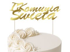 Topper na tort IHS I Komunia Święta - 1 szt.