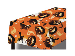 Obrus foliowy Dynia na Halloween - 137 x 274 cm - 1 szt.