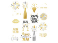 Tatuaże zmywalne Happy New Year na Sylwestra - 15 szt.