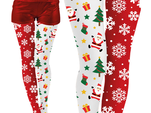 Rajstopy świąteczne - 1 para