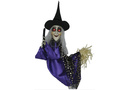Dekoracja wisząca Czarownica na miotle - 75 cm - 1 szt.