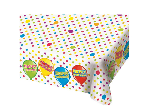 Obrus urodzinowy Baloniki - 180 x 130 cm - 1 szt.