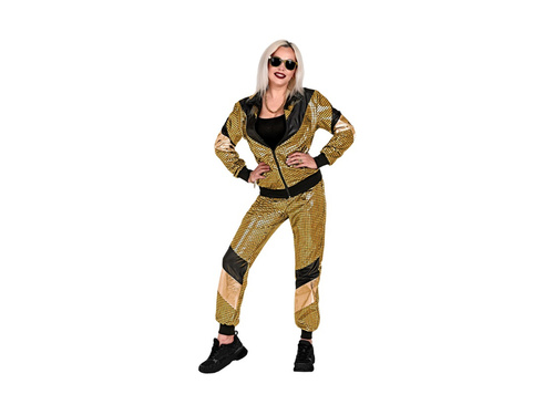 Strój lata 80-te - złoty dres odblaskowy