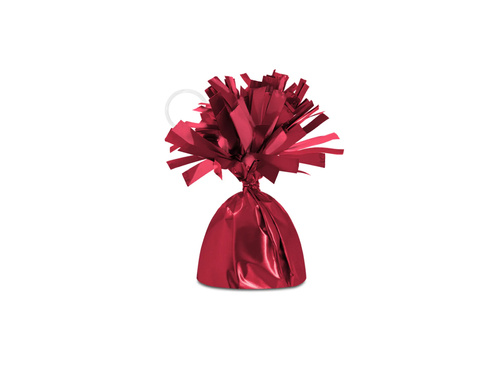 Obciążnik foliowy do balonów napełnionych helem - czerwony metaliczny - 140 g