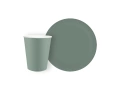 Zestaw kubeczki + talerzyki papierowe ciemnozielone - 24 szt.