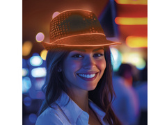 Kapelusz LED pomarańczowy - 1 szt.