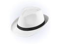 Kapelusz Gangstera biały z czarną lamówką - 1 szt.