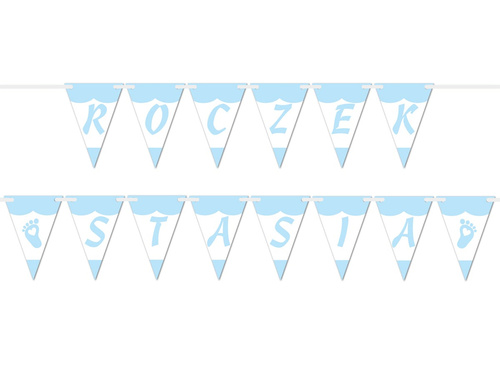 Baner flagi personalizowany na roczek chłopca - 5 m