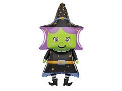 Balon foliowy Czarownica na Halloween - 48 x 99 cm - 1 szt.