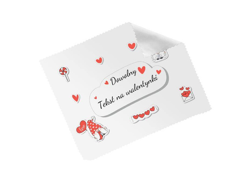 Ściereczka personalizowana do okularów na Walentynki - 1 szt.