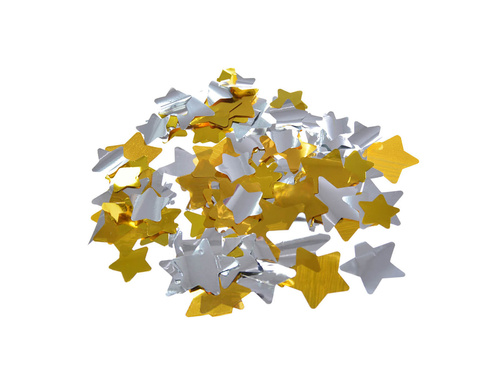 Konfetti złote i srebrne gwiazdki - 10 g
