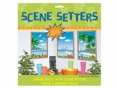 Hawajska dekoracja ścienna Okna - 3 szt.