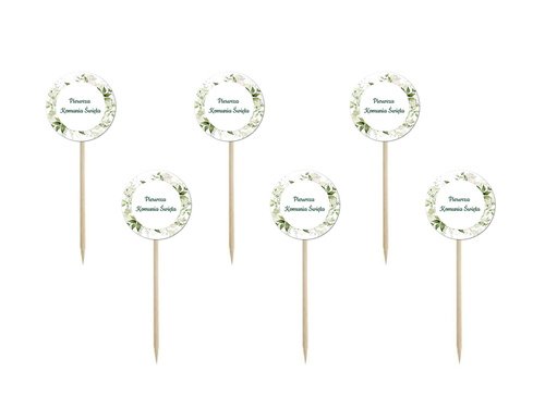 Pikery na I Komunię Świętą - 7 cm - 6 szt.