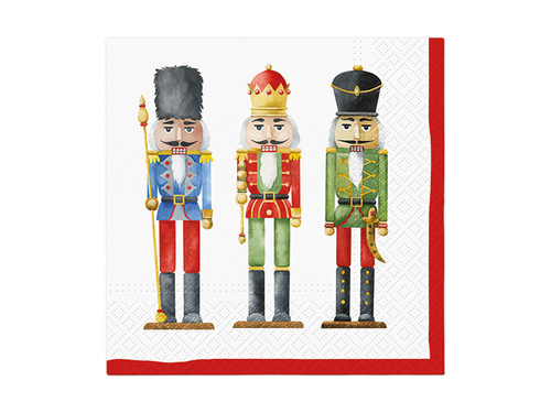 Serwetki bożonarodzeniowe Dziadek do Orzechów - 33 cm - 20 szt.