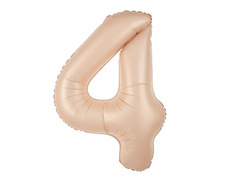 Balon foliowy karmelowa cyfra 4 - 100 cm - 1 szt.