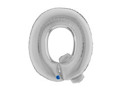 Balon foliowy literka Q srebrny - 40" - 1 szt.