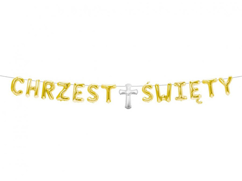 Girlanda papierowa Chrzest Święty - 180 cm - 1 szt.