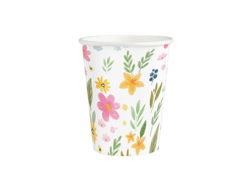 Kubeczki papierowe Polne Kwiaty - 270 ml - 6 szt.