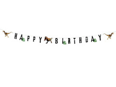 Baner urodzinowy Happy Birthday T-Rex - 205 cm - 1 szt.