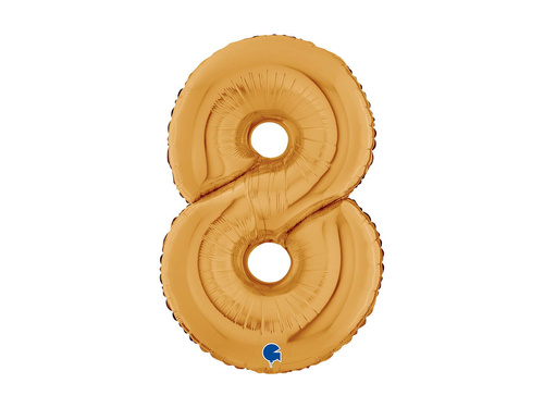 Balon foliowy cyfra 8 złoty - 26" - 1 szt.