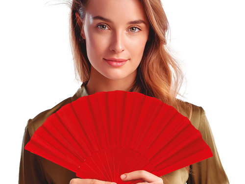 Wachlarz czerwony - 1 szt.