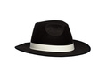 Kapelusz gangstera czarny Deluxe - 1 szt.