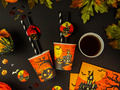 Kubeczki papierowe na Halloween Nawiedzony Dom - 250 ml - 6 szt.