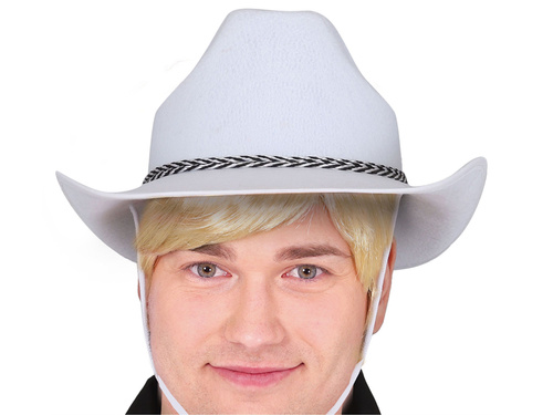 Kapelusz kowbojski biały - 1 szt.