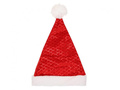 Czapka Mikołaja błyszcząca z cekinami - 1 szt.