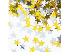 Konfetti foliowe złote i srebrne gwiazdki - 15 g