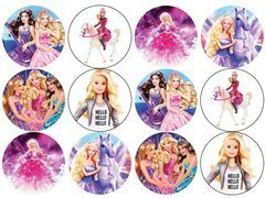 Opłatki na muffiny babeczki Barbie