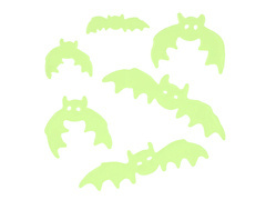 Naklejki żelowe na szybę fluorescencyjne Nietoperze - 1 komplet