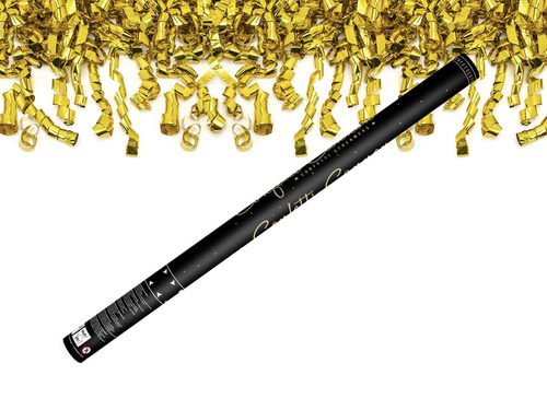 Tuba strzelająca - złote serpentyny - 80 cm - 1 szt.