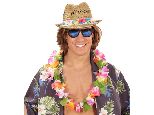 Kapelusz hawajski słomkowy - 1 szt.