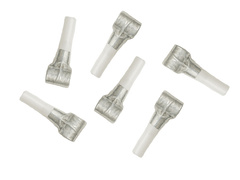 Gwizdki trąbki rozwijane srebrne -  6 szt.