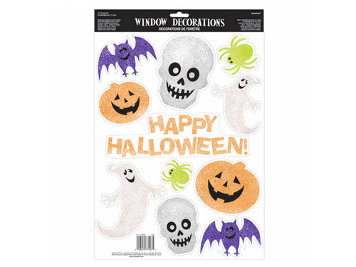 Dekoracje Halloweenowe na okno - 11 szt.