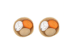 Dekoracja Wielkanocna Jajka w Gniazdkach - 2 szt.