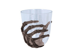 Kubeczek z dłonią szkieletu czarny - 1 szt.