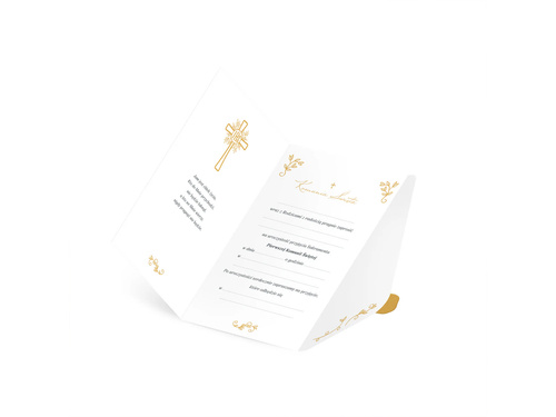 Zaproszenie na Komunię z pieczęcią - 6 szt.