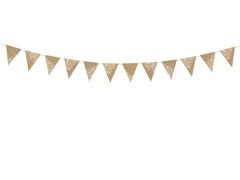 Baner flagi brązowe z białym nadrukiem - 210 cm - 1 szt.