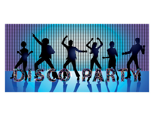 Plakat Disco Party - 70x33 cm