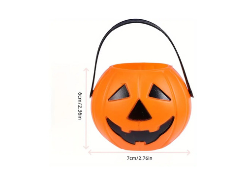 Wiaderko Dynia na Halloween - 7 cm - 6 szt.