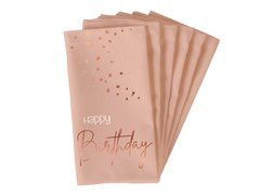 Serwetki urodzinowe różowe Happy Birthday - 33 cm - 10 szt.