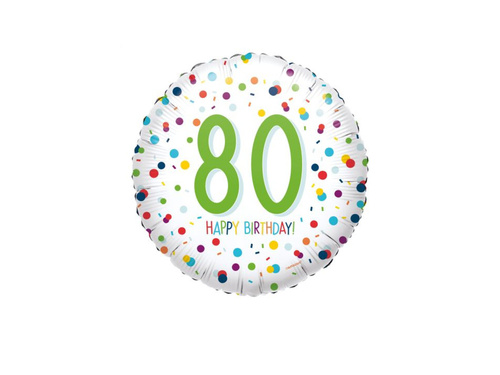 Balon foliowy konfetti - 80tka - 43 cm - 1 szt.