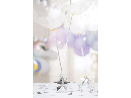 Obciążnik ciężarek do balonów napełnionych helem - Gwiazda srebrna - 175 g.