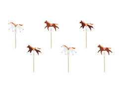 Pikery na babeczki Koniki - 6 szt.