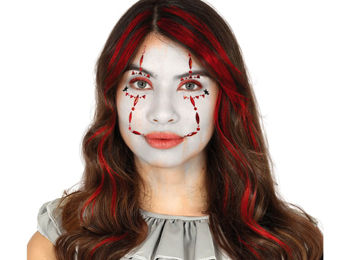 Samoprzylepne klejnociki na twarz Klaun