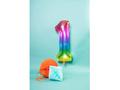 Balon foliowy cyfra 1 tęczowy - 86 cm - 1 szt.